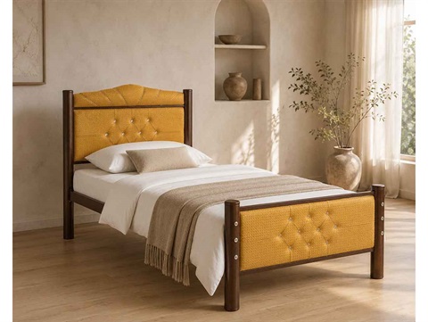 تخت یک نفره فلزی صدف T153