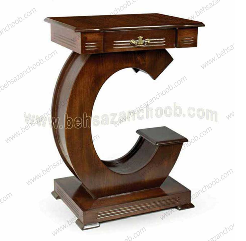 میز تلفن چوبی شکل G کد 305