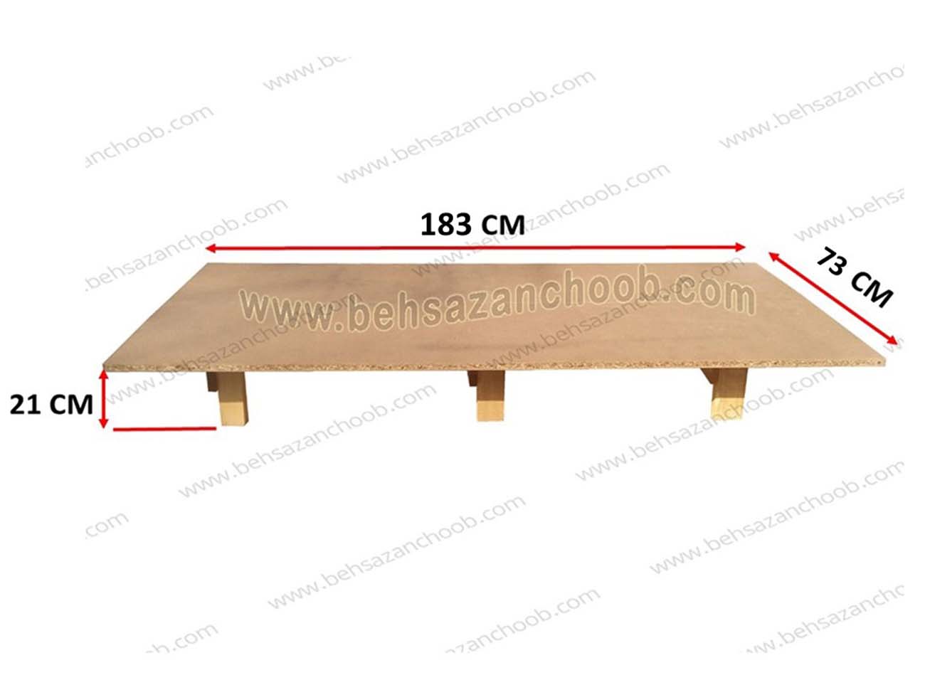 کفی تخت نئوپانی پایه چوبی base 14