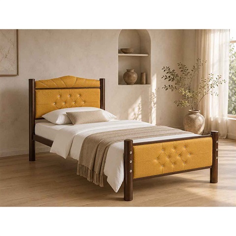 تخت یک نفره فلزی صدف T153