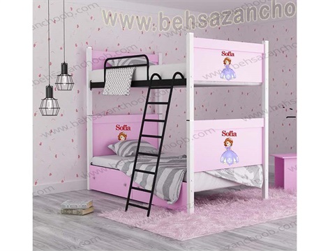 تخت دو طبقه چوبی ساغر T 4016