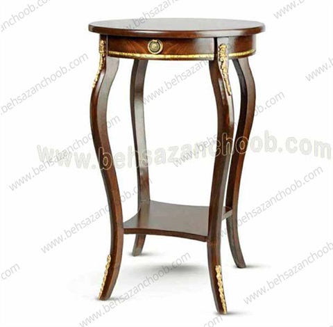میز تلفن چوبی گرد کد 310