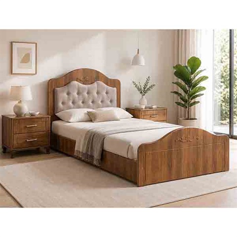 تخت یک نفره چوبی باتیس T723