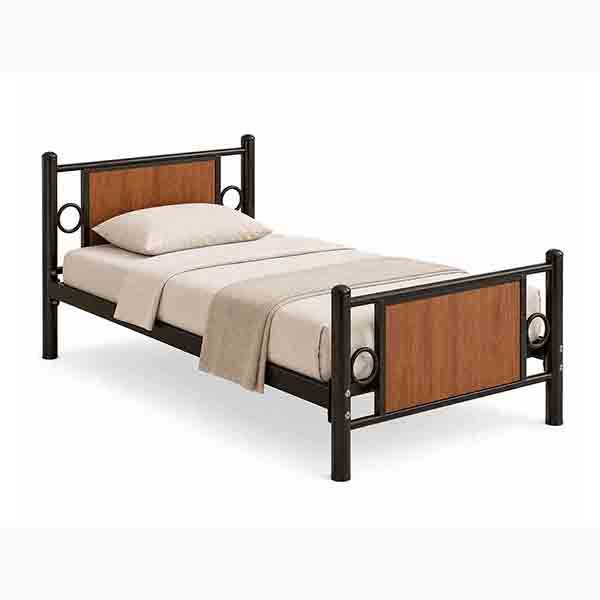 تخت یک نفره فلزی نما چوبی M900