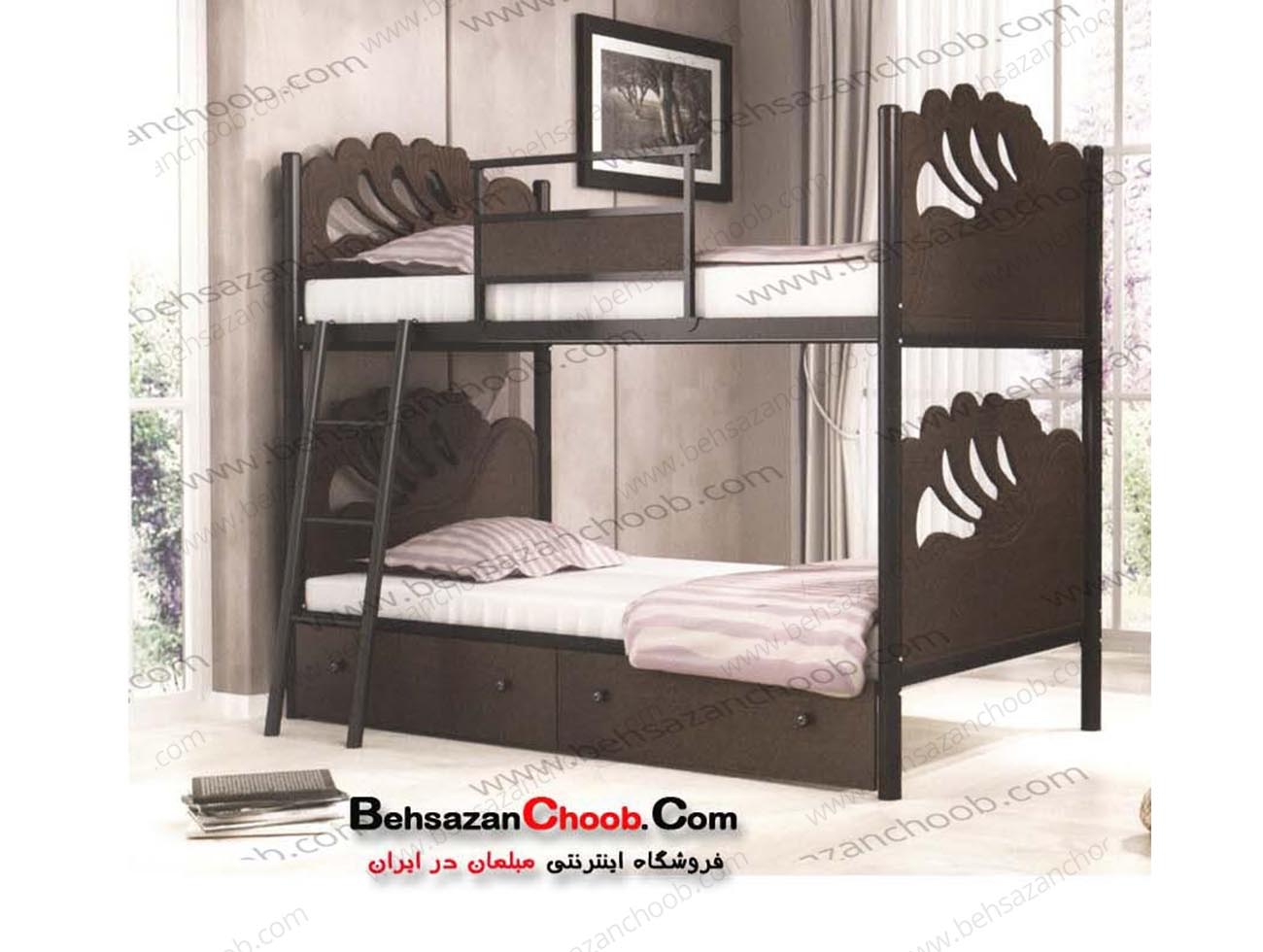 تخت دو طبقه فلزی ملینا  D 111