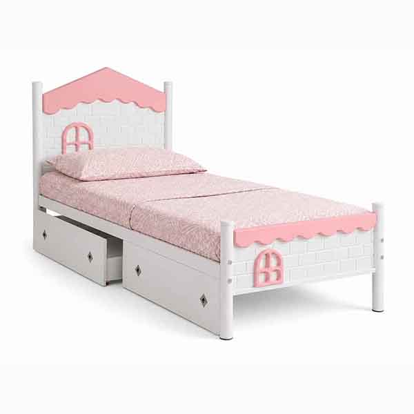 تخت یک نفره فلزی کلبه ای T158