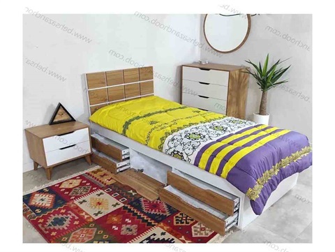 تخت تک نفره باکسدار پازل T728