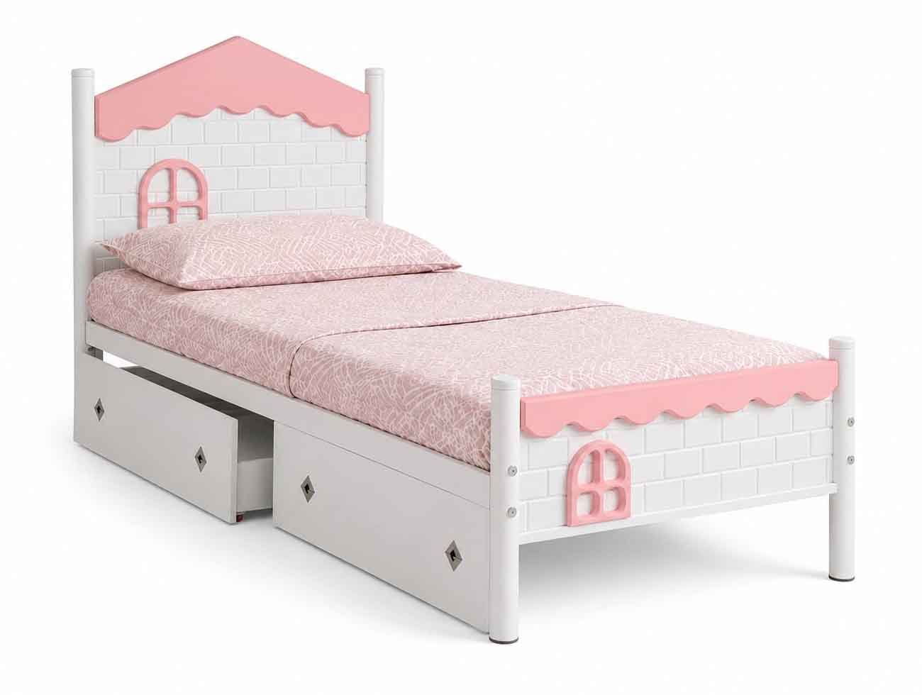 تخت یک نفره فلزی کلبه ای T158