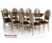 میز ناهارخوری پلیمری پارسا ده نفره