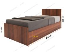 تخت تک نفره چوبی رابین T721