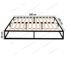 کفی تخت نرده چوبی چهار گوش base437